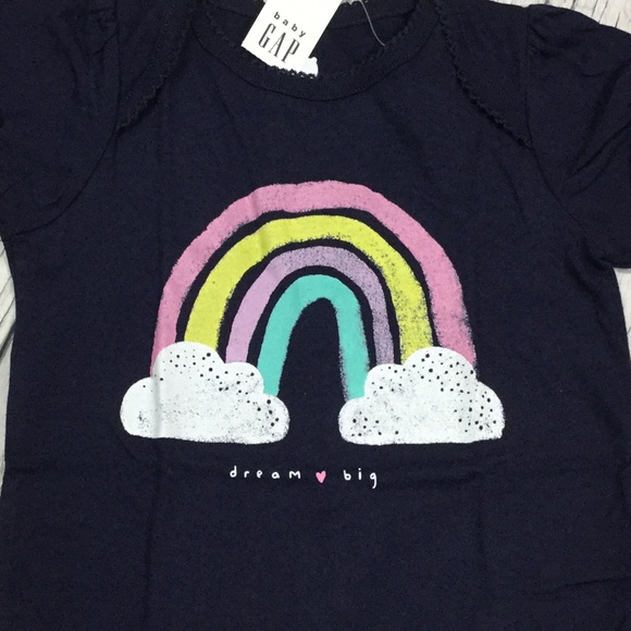 Gap Girls 0 3 6 12 18 Months Rainbow & Pink Shorts Outfit. NWT - Picture 2 of 5